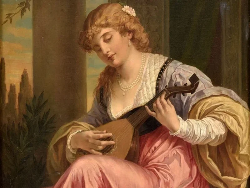 1873-Eugen Wolff-Filseck - Suonatrice di mandolino